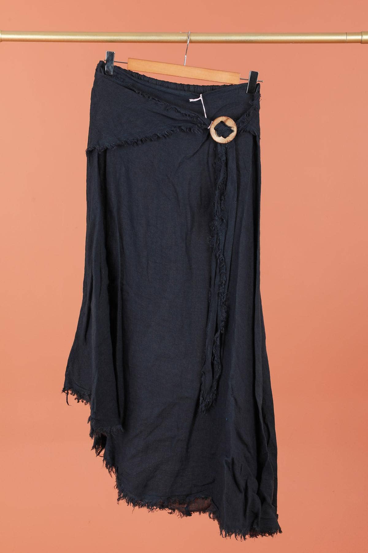 Linen skirt with drawstring 1013 100% linen