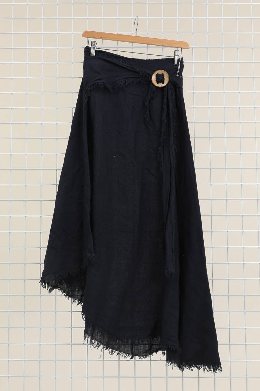Linen skirt with drawstring 1013 100% linen