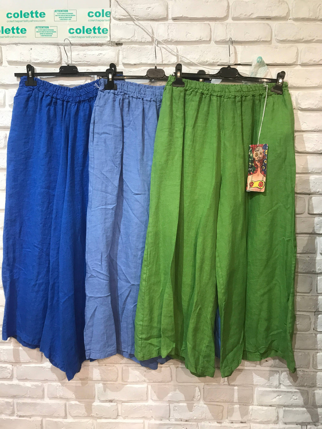 Linen trousers 6272 100% linen: Black
