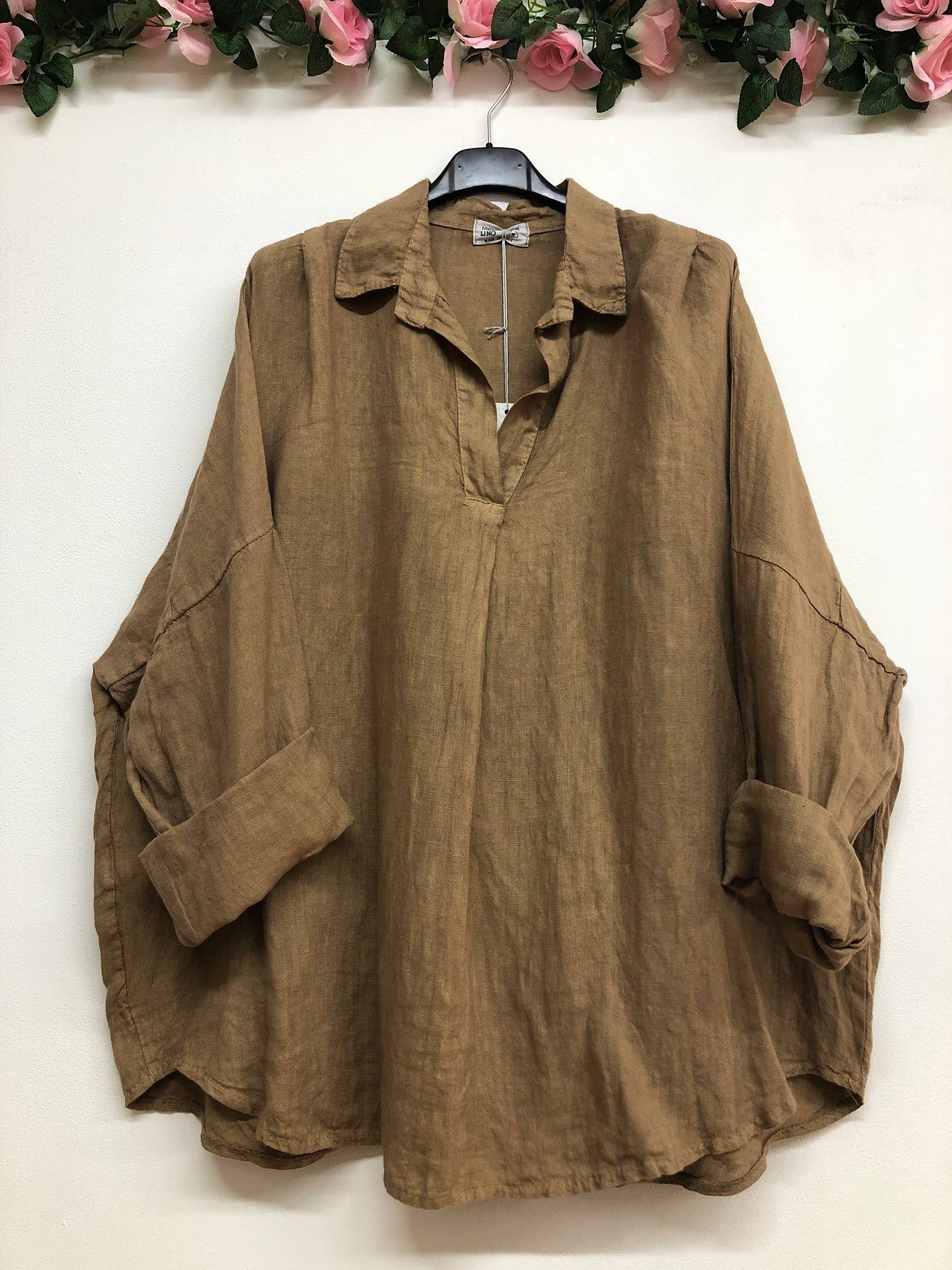 Blouse 688179 100% linen made in Italy