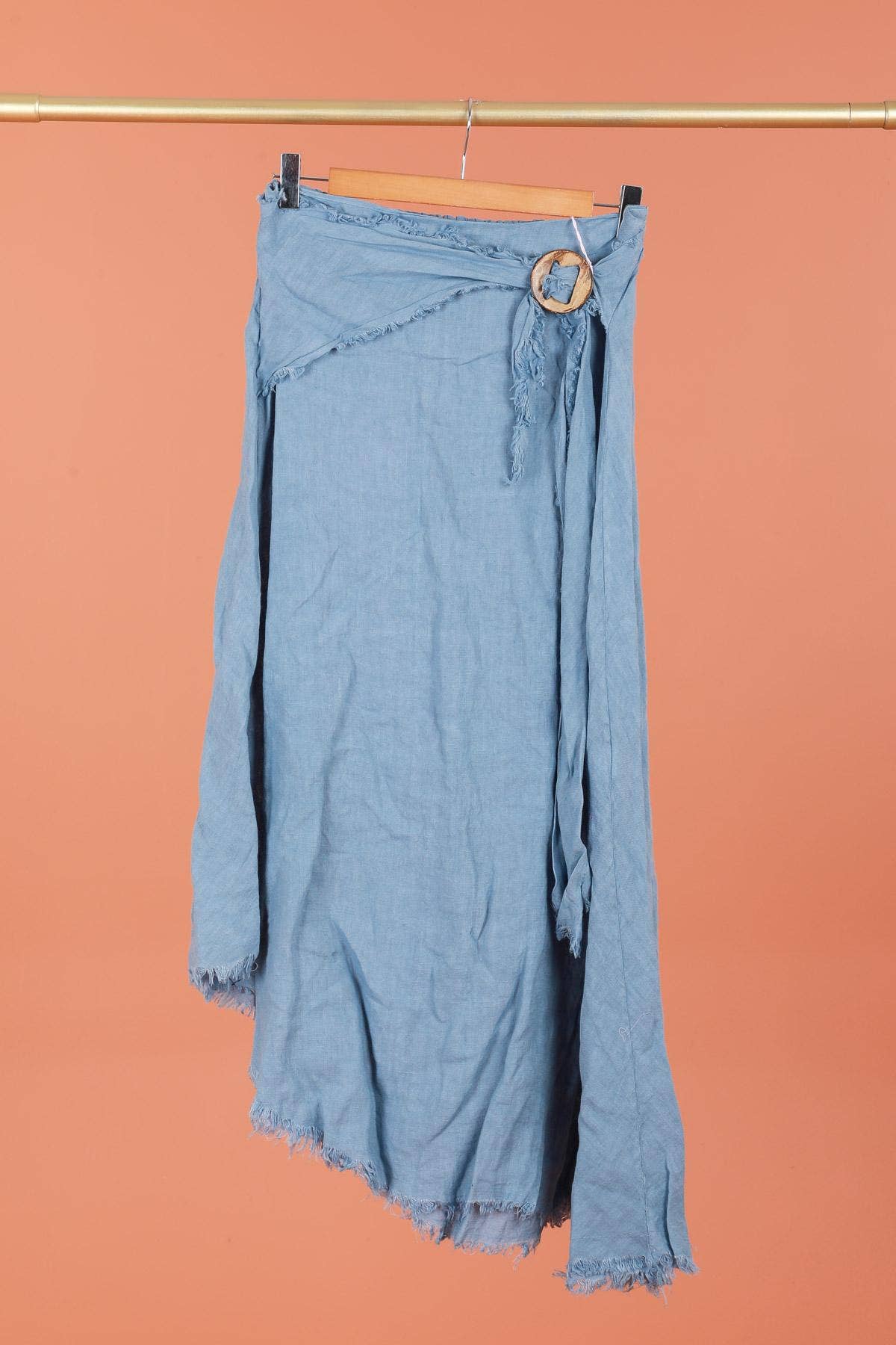 Linen skirt with drawstring 1013 100% linen
