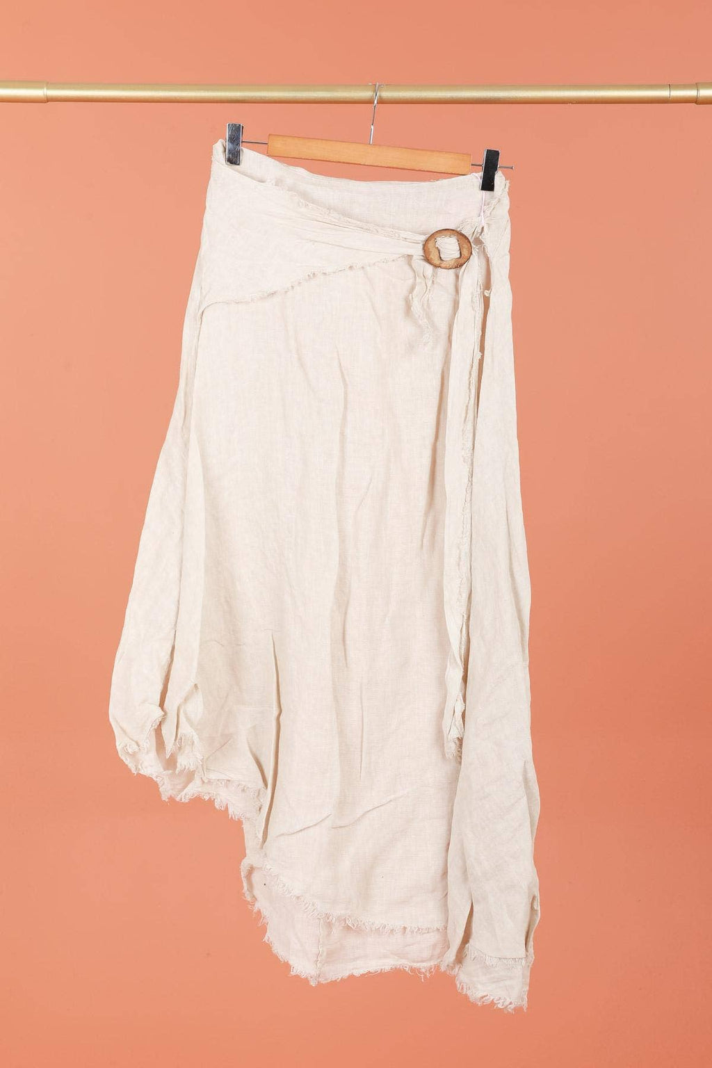 Linen skirt with drawstring 1013 100% linen