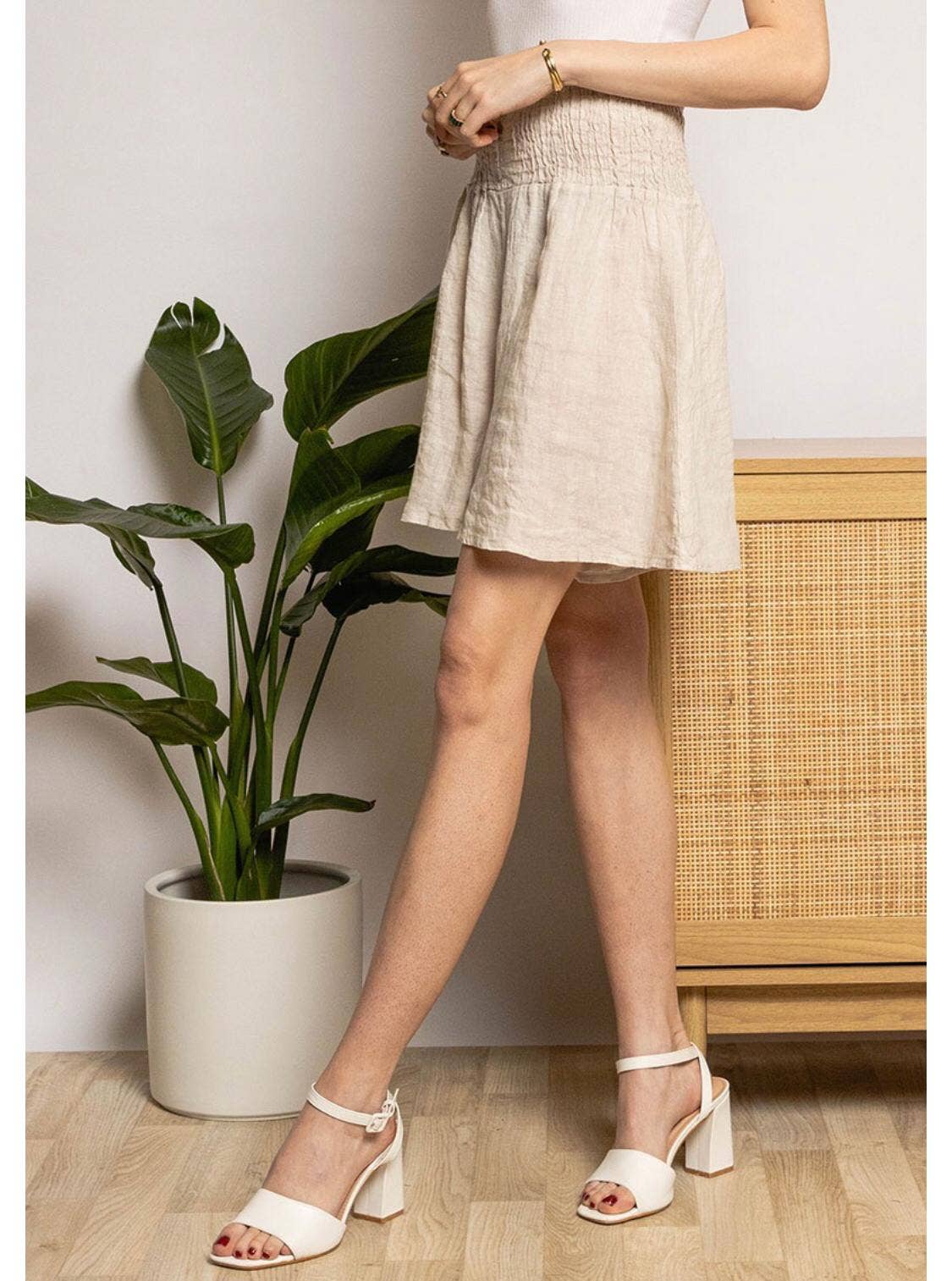 100% linen SHORTS 621417