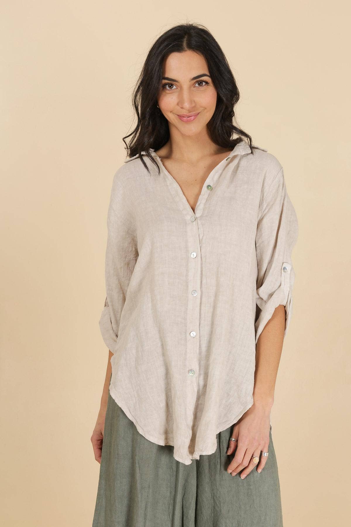 Linen Button Down