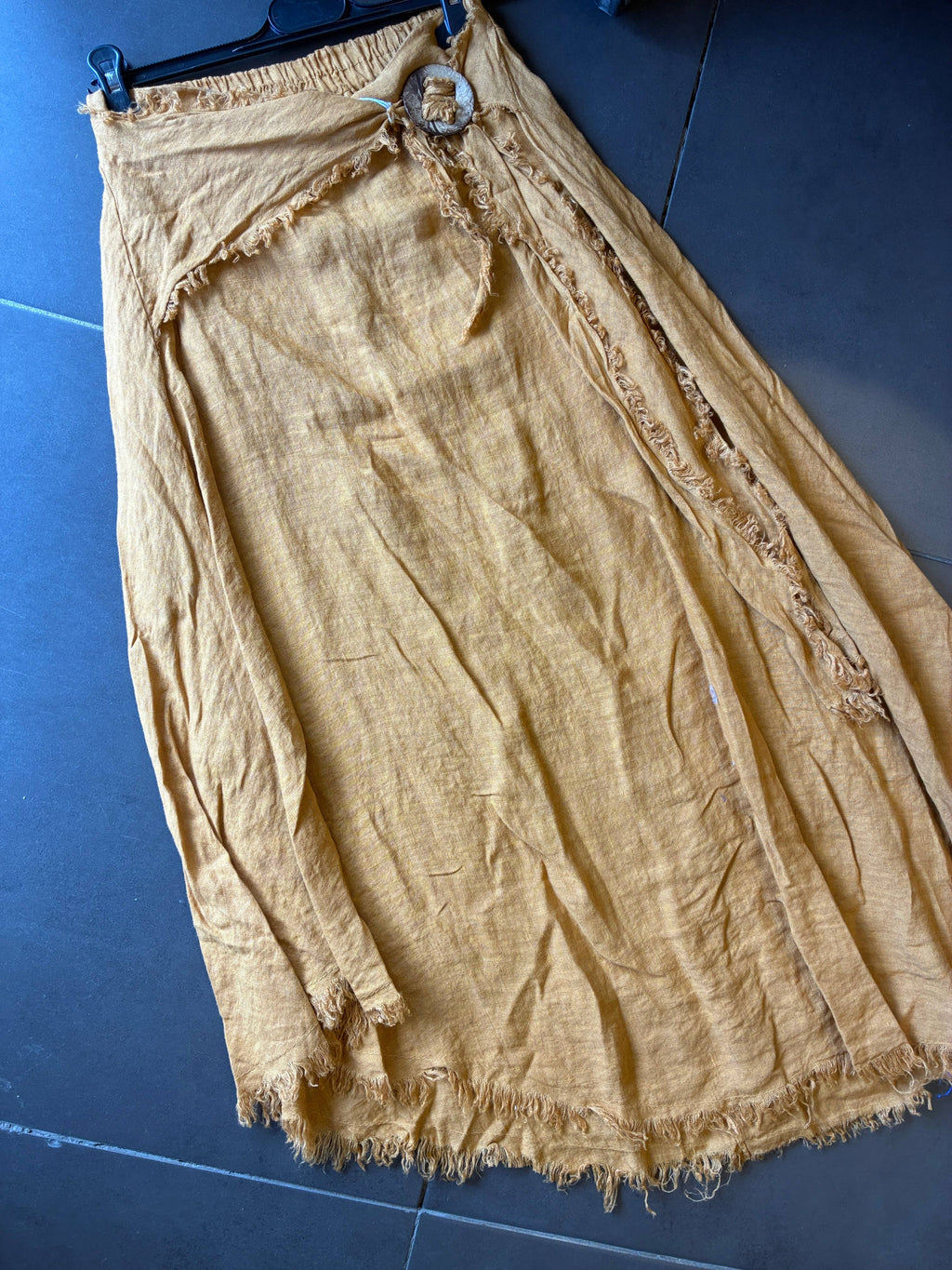 Linen skirt with drawstring 1013 100% linen