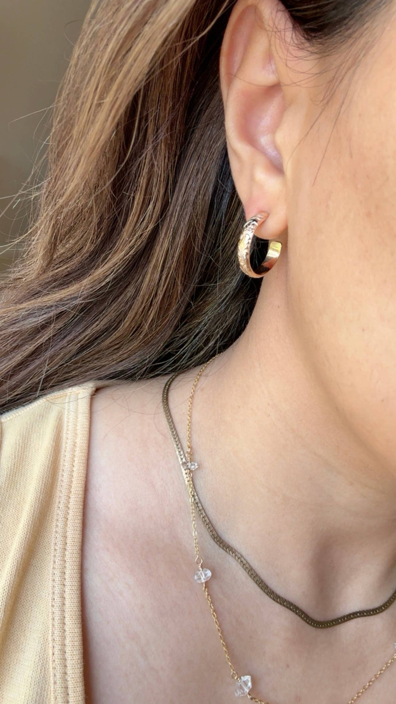 Vintage Floral Hoops