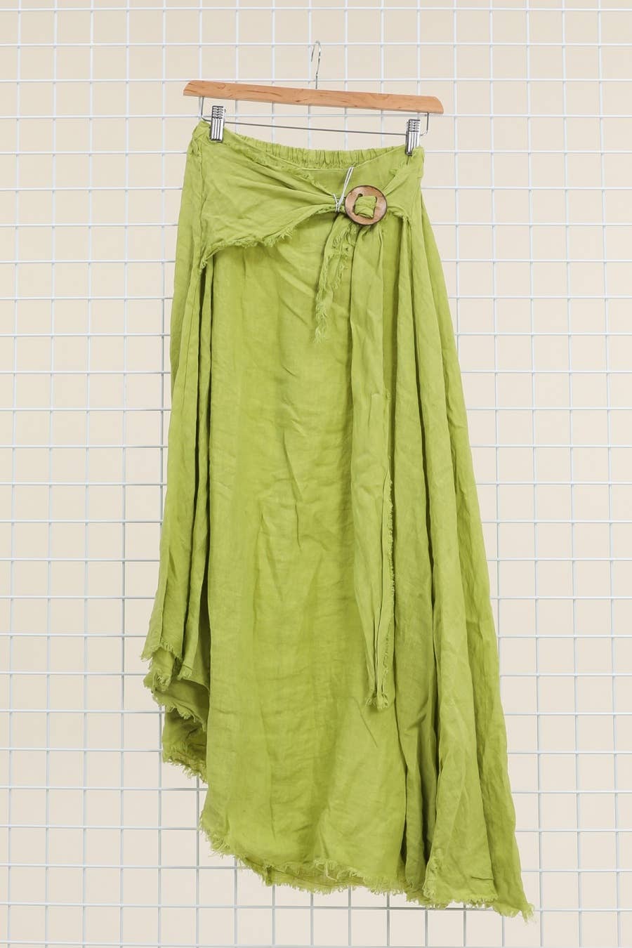 Linen skirt with drawstring 1013 100% linen
