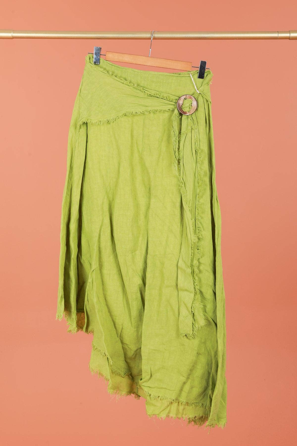 Linen skirt with drawstring 1013 100% linen