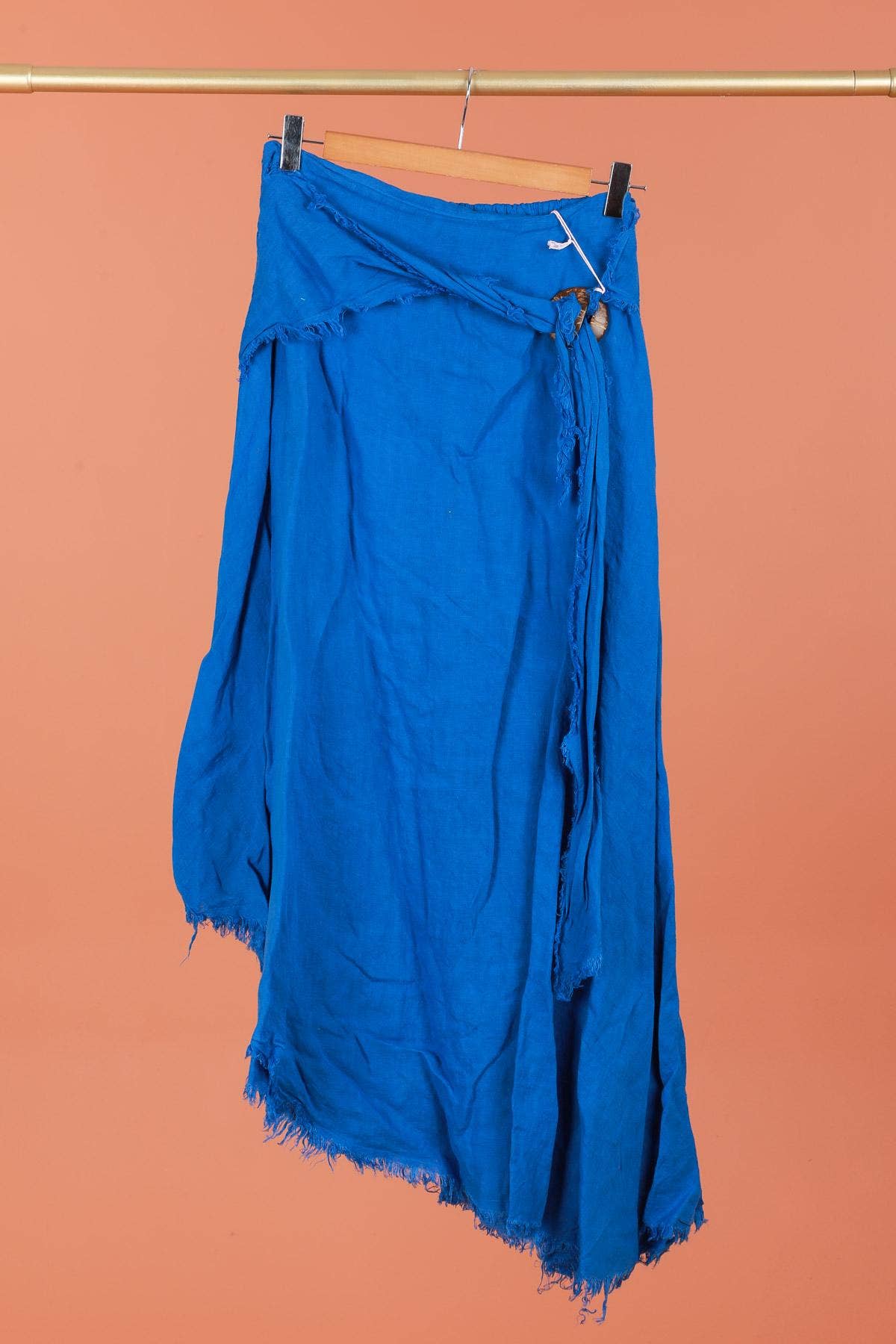 Linen skirt with drawstring 1013 100% linen