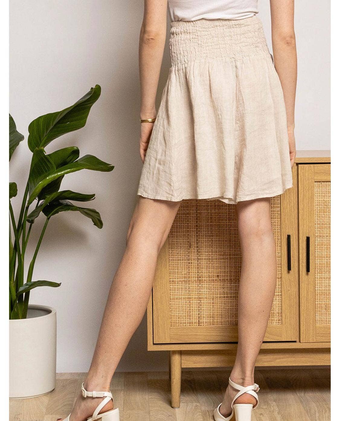 100% linen SHORTS 621417