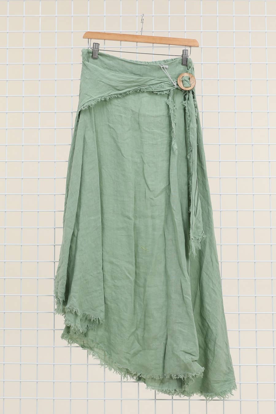 Linen skirt with drawstring 1013 100% linen