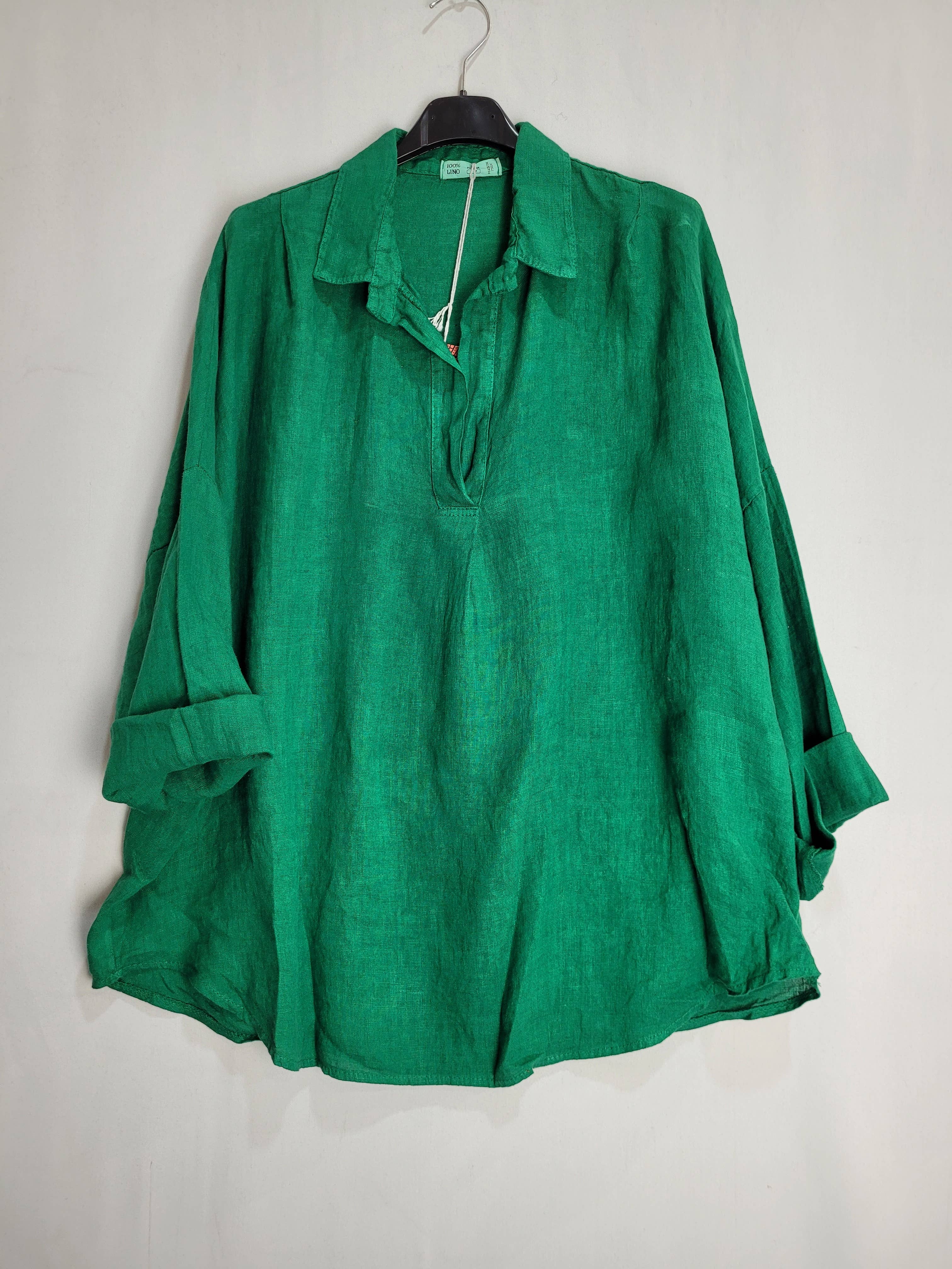 Blouse 688179 100% linen made in Italy