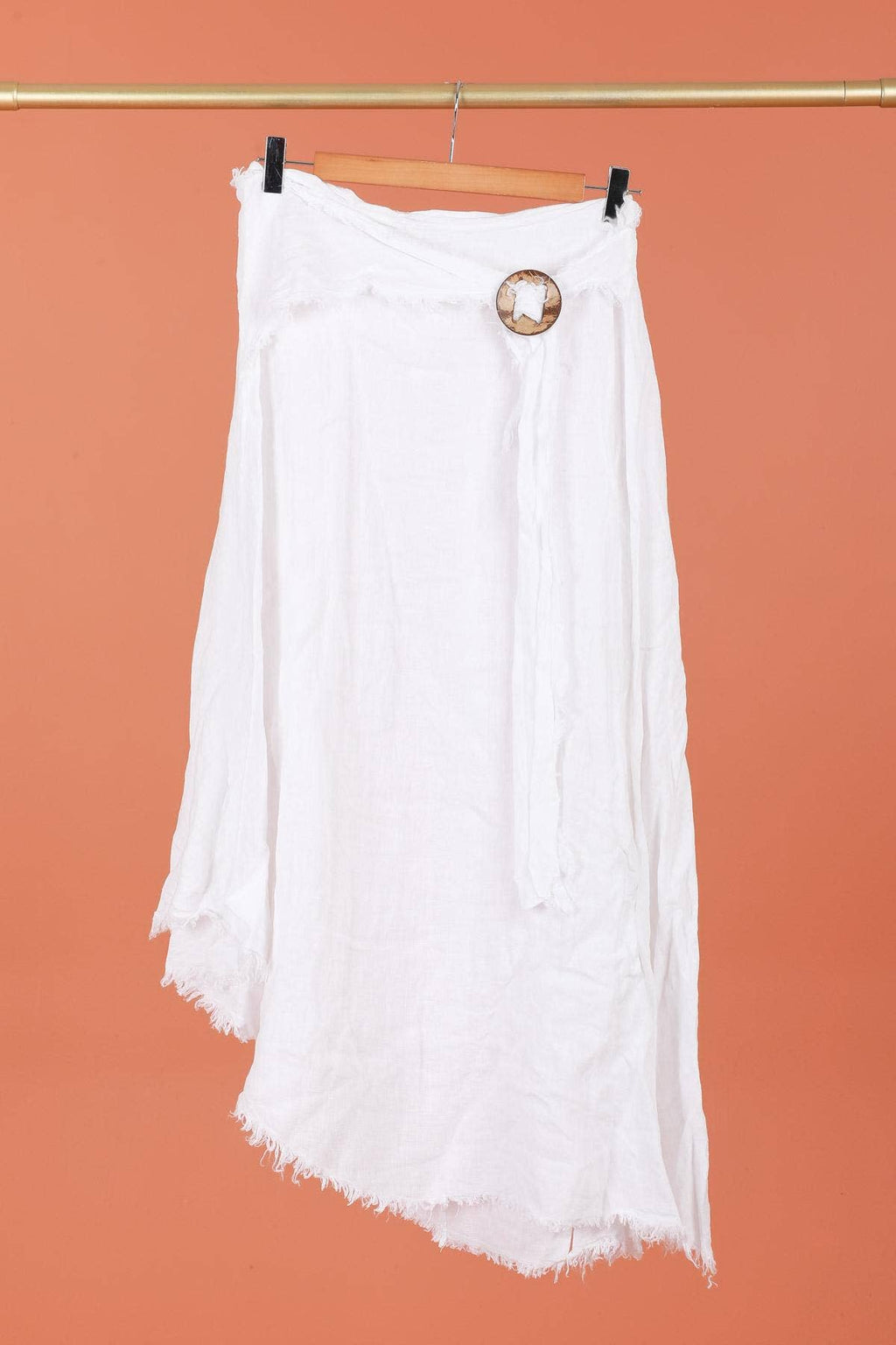 Linen skirt with drawstring 1013 100% linen
