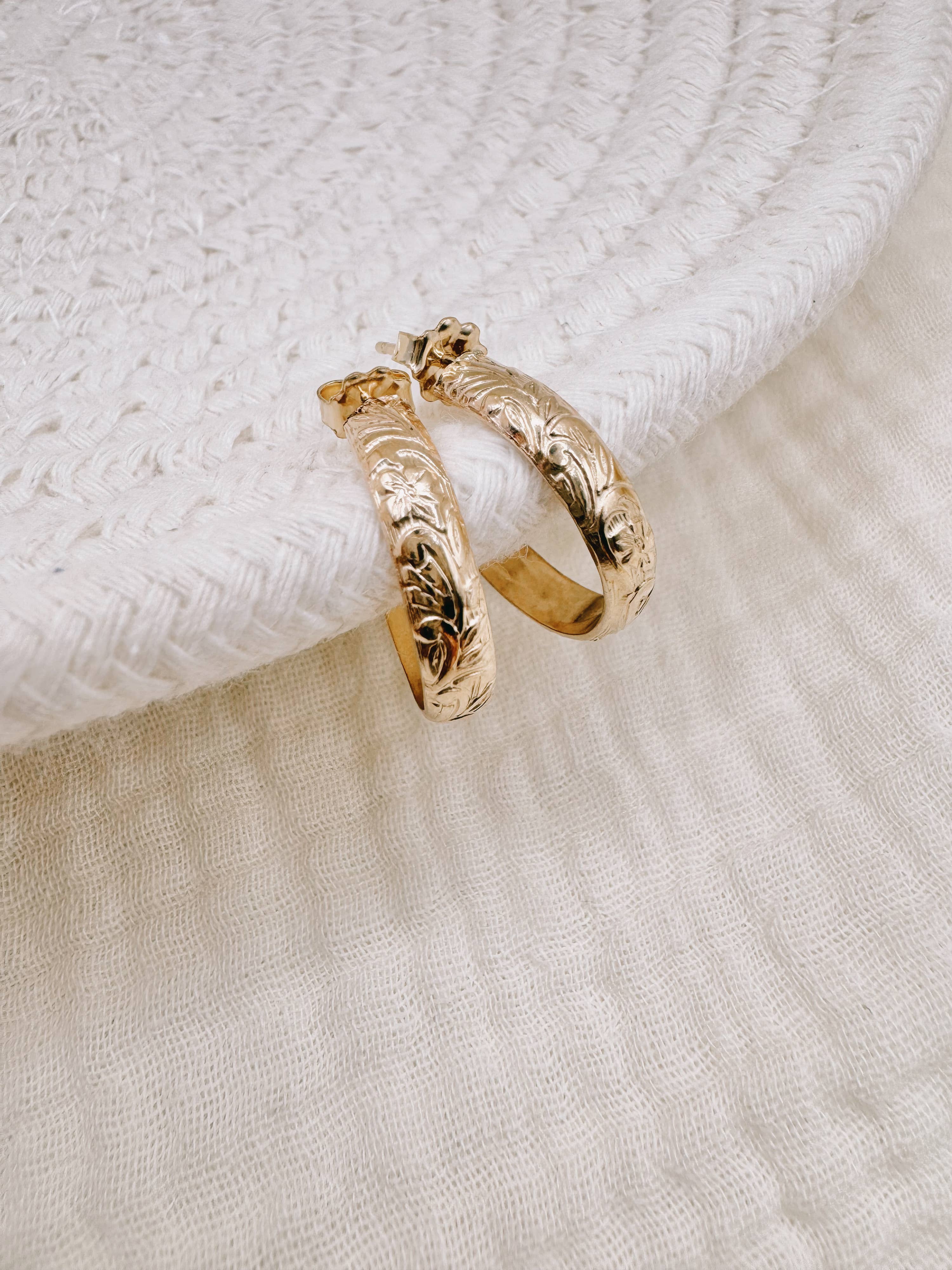 Vintage Floral Hoops