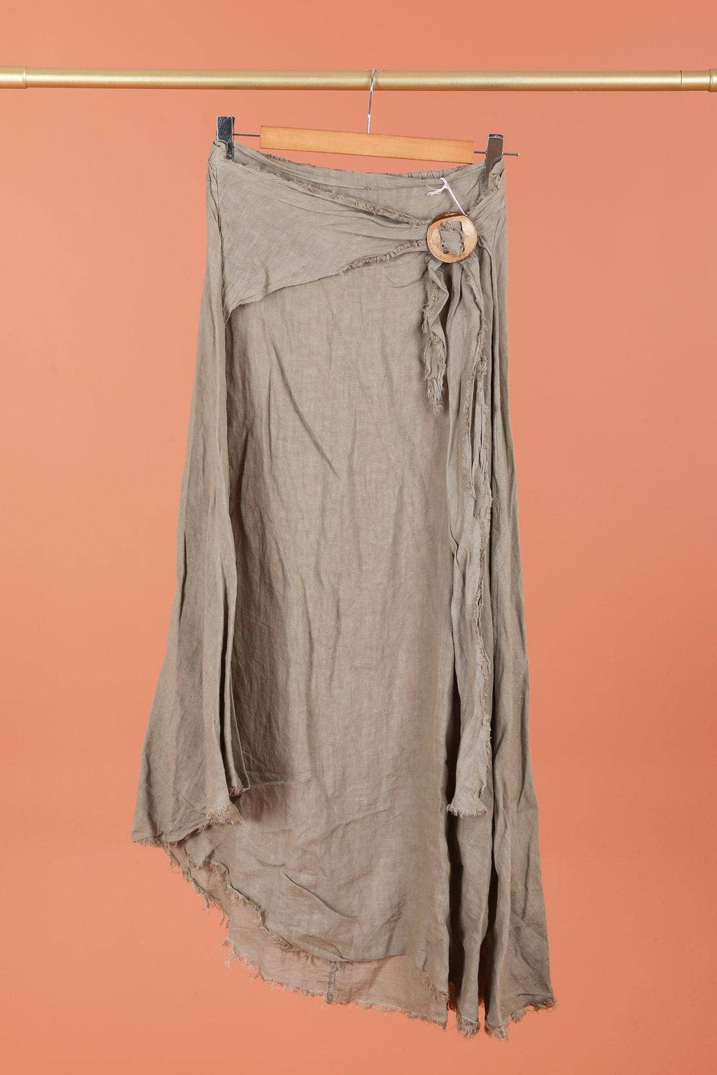 Linen skirt with drawstring 1013 100% linen
