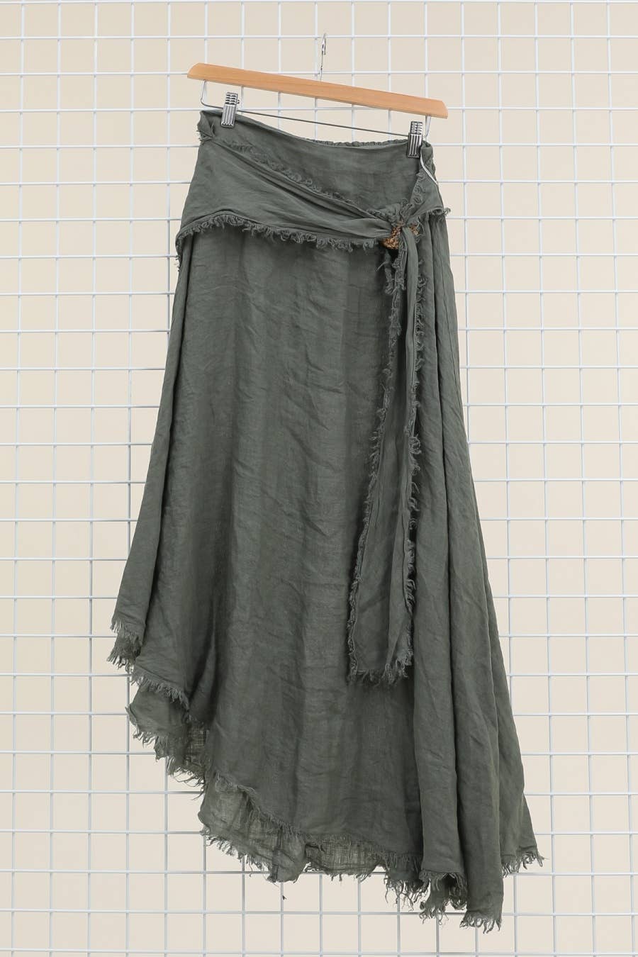 Linen skirt with drawstring 1013 100% linen