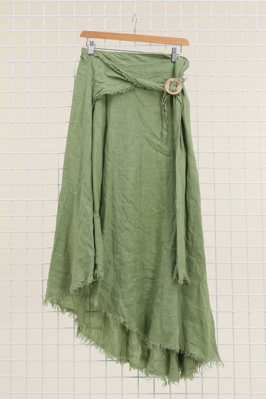 Linen skirt with drawstring 1013 100% linen