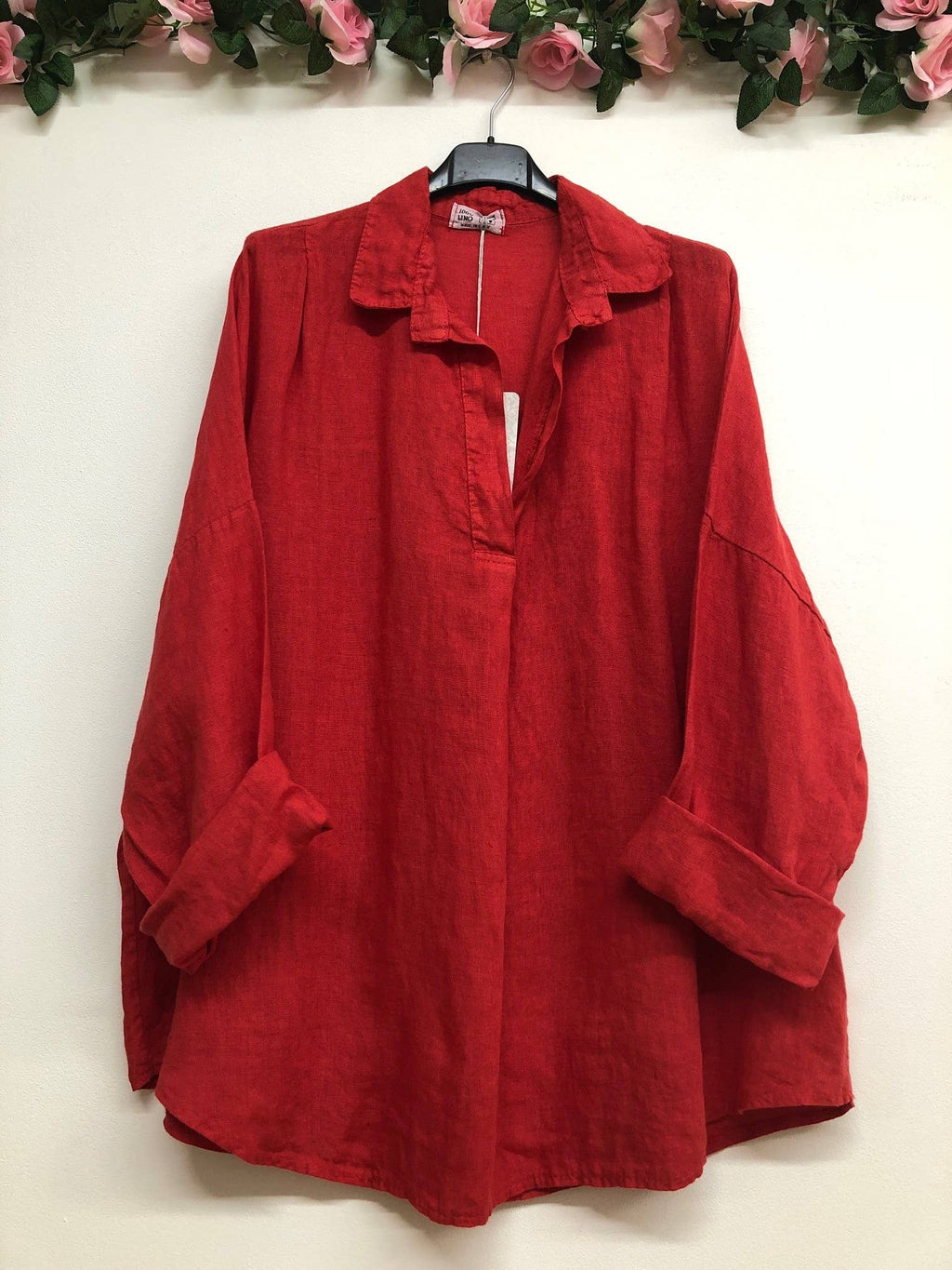 Blouse 688179 100% linen made in Italy