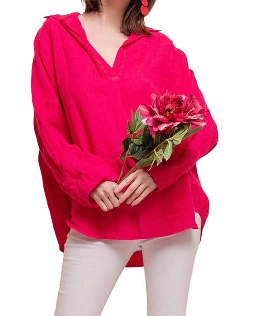 Blouse 688179 100% linen made in Italy