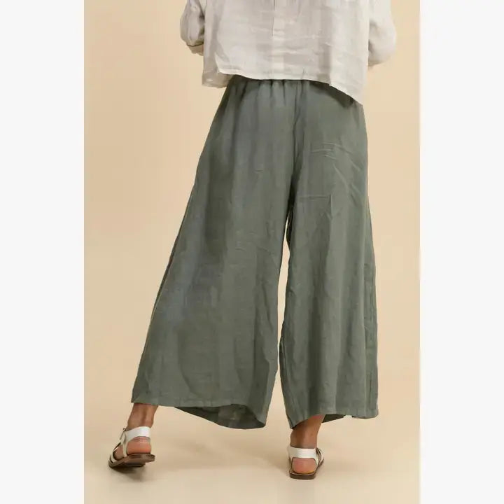 Linen trousers 6272 100% linen: White