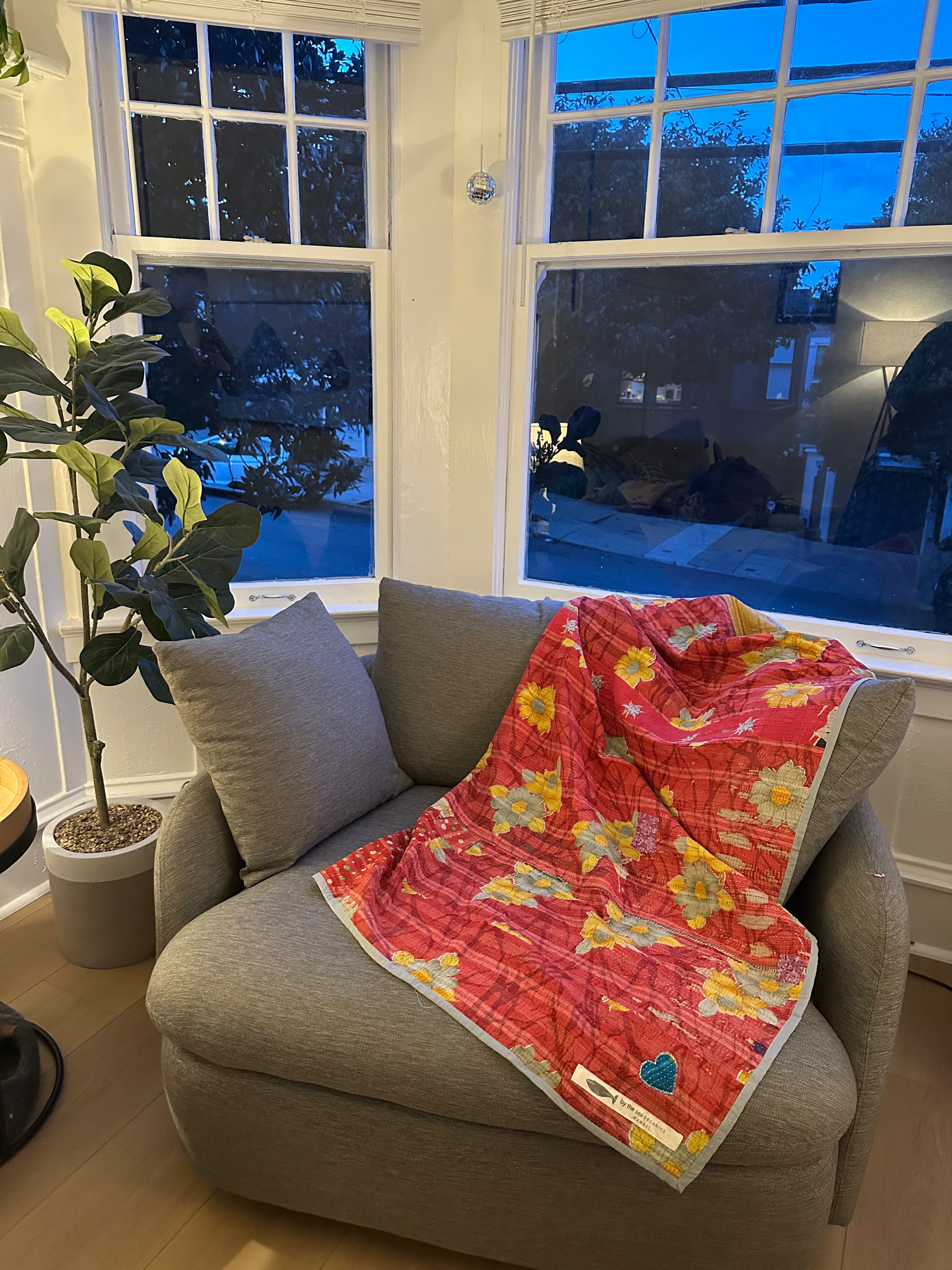 Kantha Quilt | Poppy