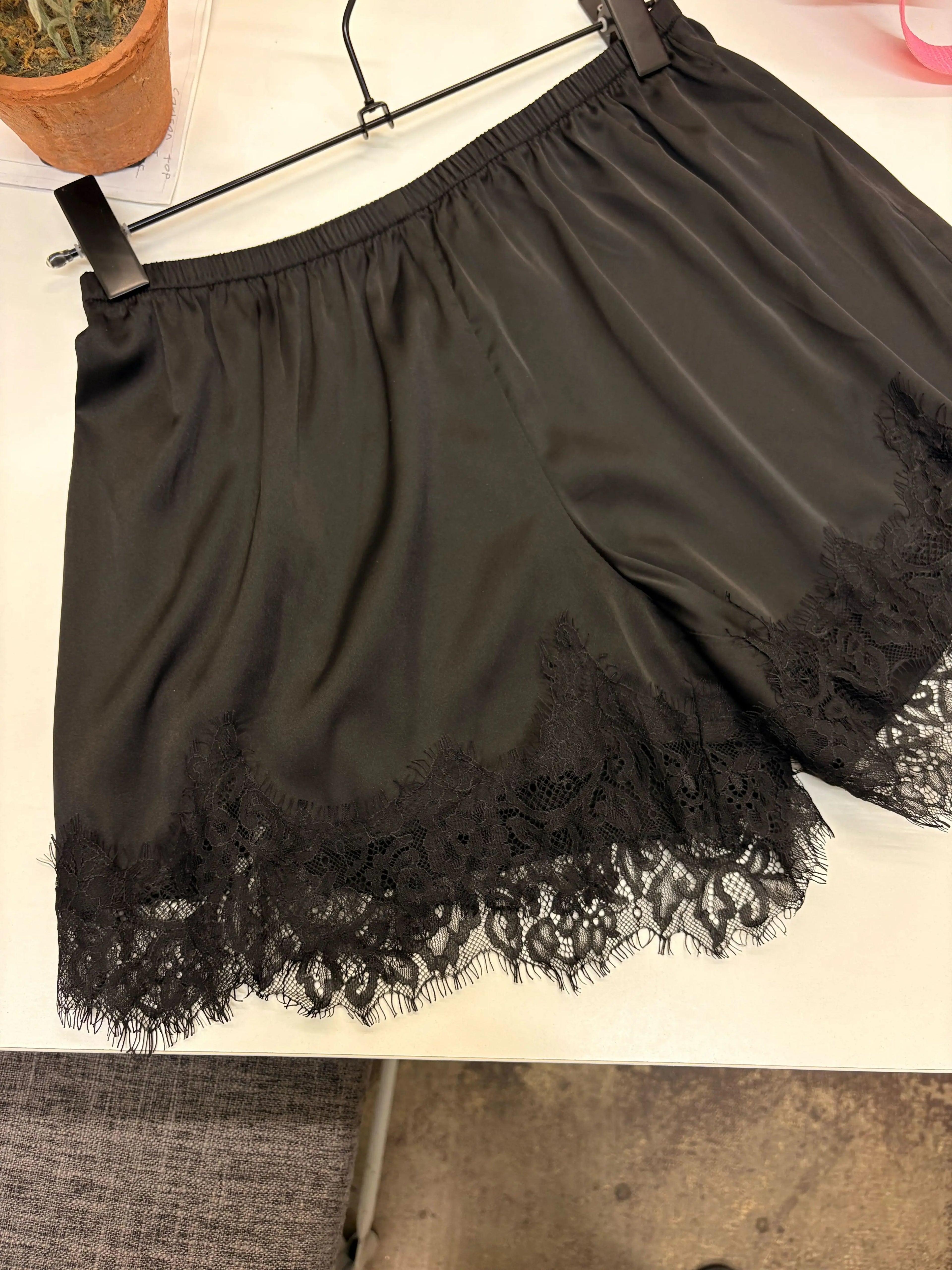 Satin Lace Shorts